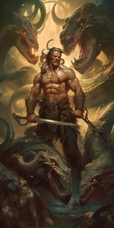 monster slain by hercules|LERNAEAN HYDRA